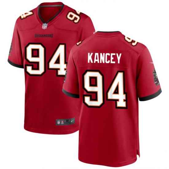 Men Tampa Bay Buccaneers 94 Calijah Kancey Red 2023 Draft Stitched Game Jersey